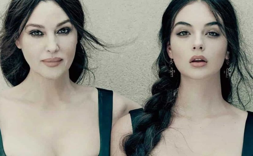 Looking like Monica Bellucci’s daughter, 18-year-old Deva Cassel, wearing a black lace dress, is seen filming a commercial in Rome ➤ Buzzday.info