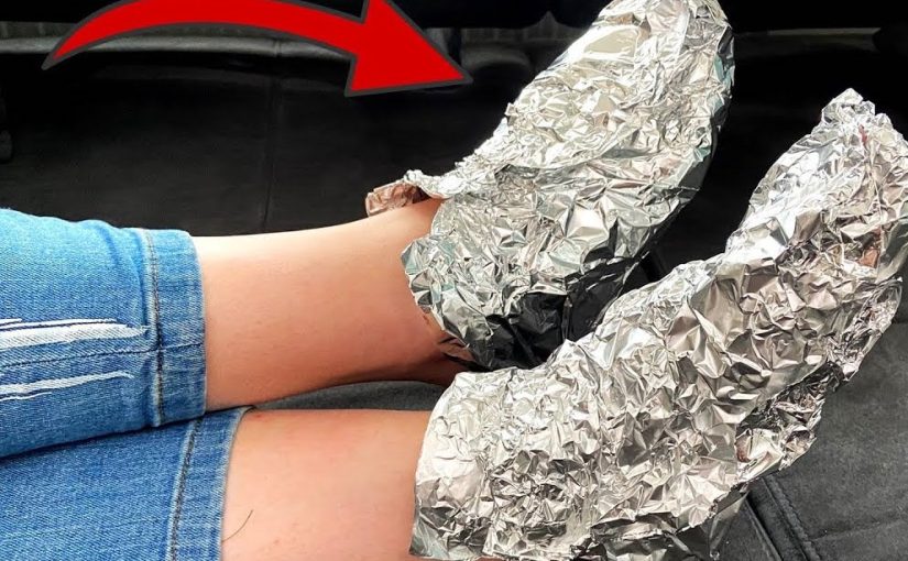 Wrap your feet in aluminum foil and a few hours later you will have this result! This is genius! ➤ Buzzday.info