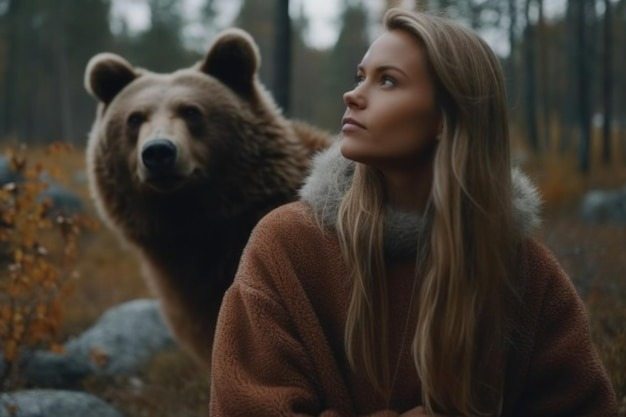 Une femme suit un ours dans la forêt après qu’il se soit approché d’elle de façon inattendue à l’arrêt de bus