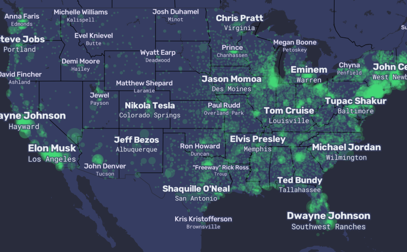 A map of America’s most famous and infamous people ➤ Buzzday.info