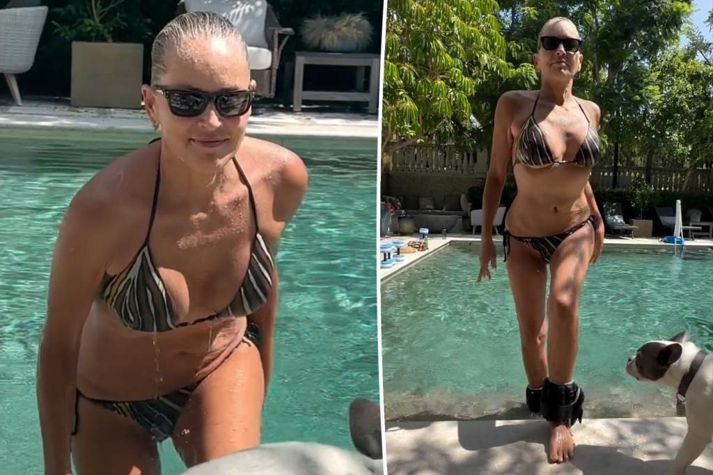 Sharon Stone’s Skimpy Bikini Pool Workout For Nobody 2 Stuns Fans, Bob Odenkirk Says “Can’t Wait”