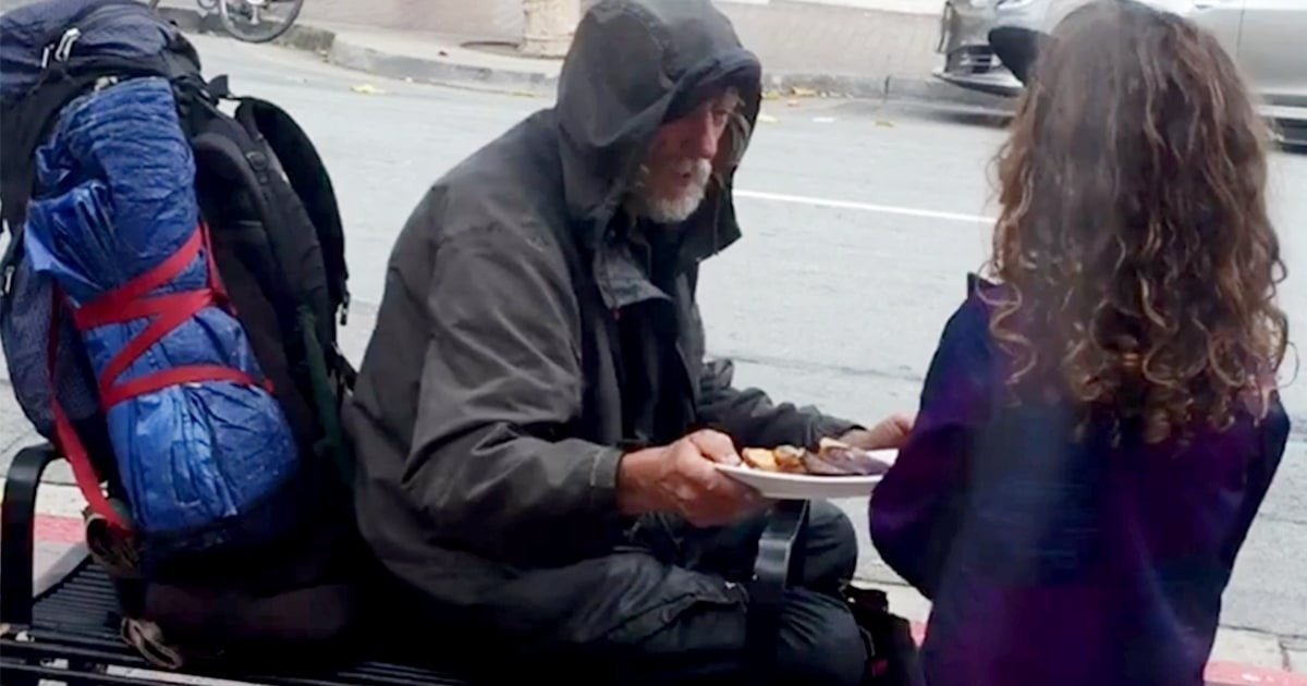 Woman Buys Food For Homeless Man – An Hour Later, He Hands Her This…