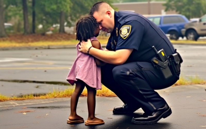 Officer Is Approached By Orphan – Then She Says 3 Words That Have Him Call For Backup