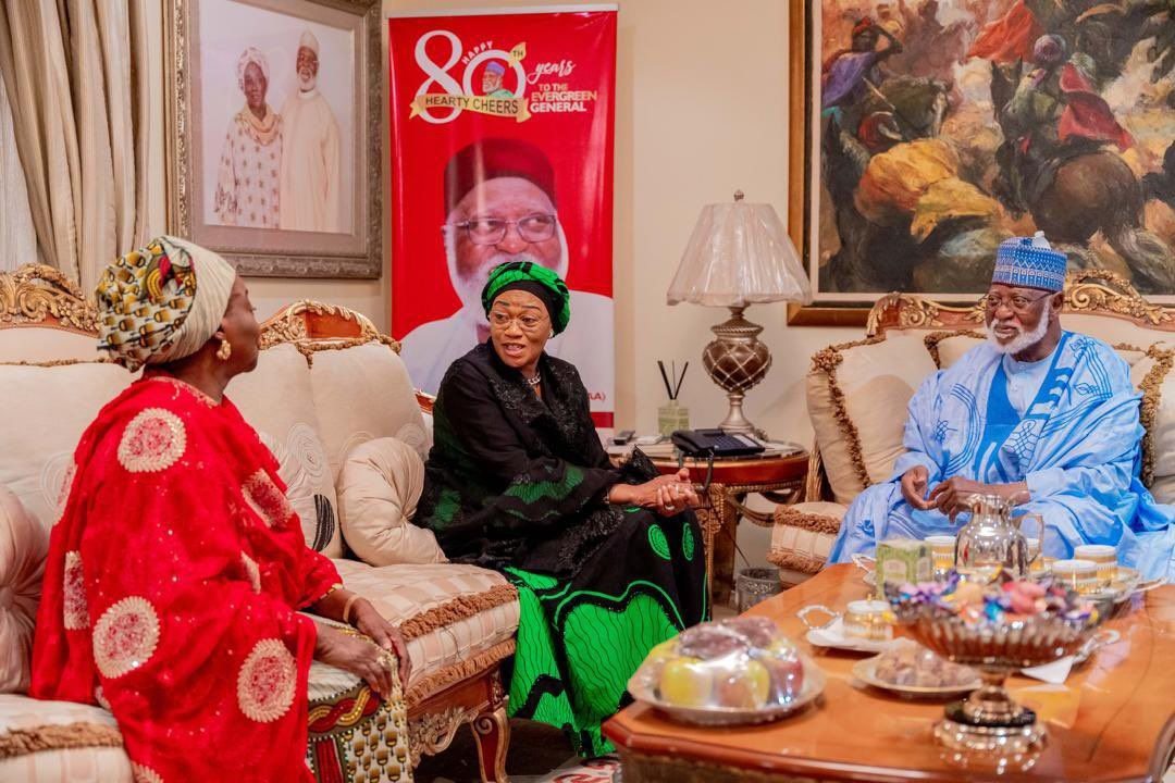 JUST IN: First Lady, Shettima’s Wife Visit Babangida, Abdulsalami Abubakar