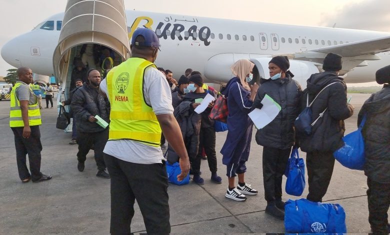 JUST IN: NEMA Receives 148 Repatriated Nigerians As They Arrive In Lagos