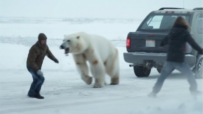 Ursul Polar se Apropie de Pescari – Urmăriți ➤ Buzzday.info