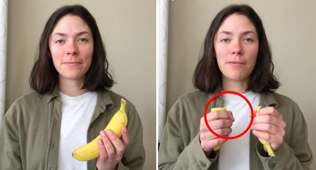 A woman puts a banana peel on her arm. You won’t believe what happened next! ➤ Buzzday.info