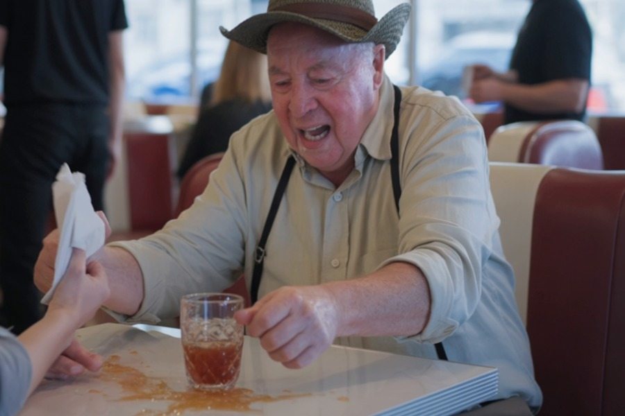 Chelneriță îl servește pe seniorul morocănos ani de zile. Când acesta dispare, primește un apel șocant