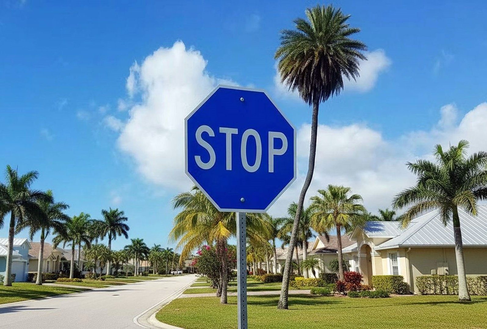 Niebieski znak STOP jest niesamowity. Większość ludzi nie wie, co on oznacza