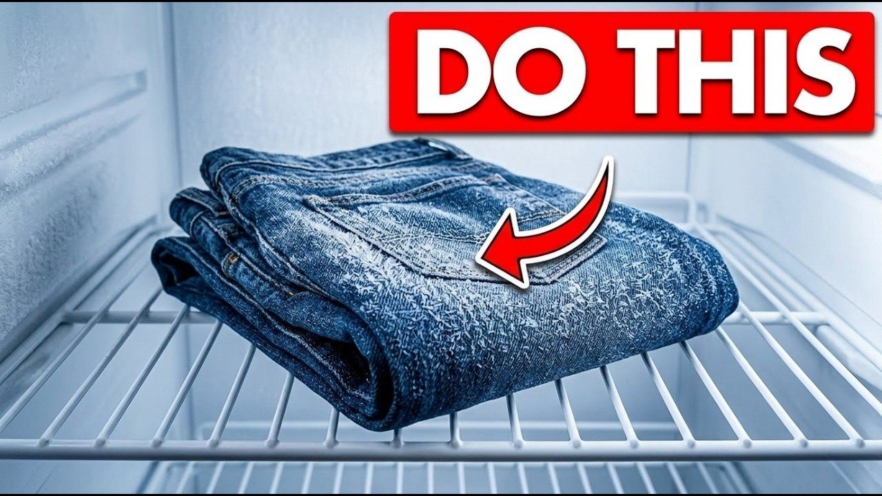 She puts a pair of jeans in the freezer overnight: see what happens the next morning ➤ Buzzday.info