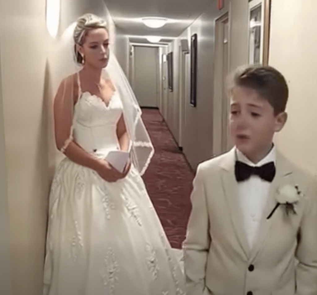 My stepson begged me, “Don’t marry my dad.” The reason made me faint right at the altar