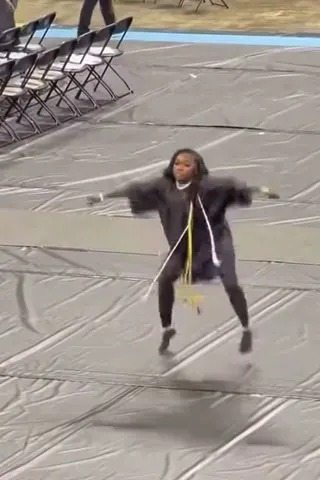A graduate put on a dance show right on stage after receiving her diploma—the video has gone viral