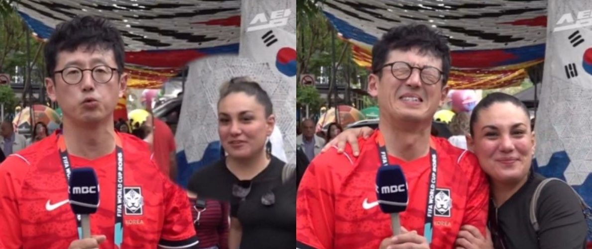 An unexpected incident at the 2026 World Cup: a Mexican fan kissed a South Korean journalist during a live broadcast