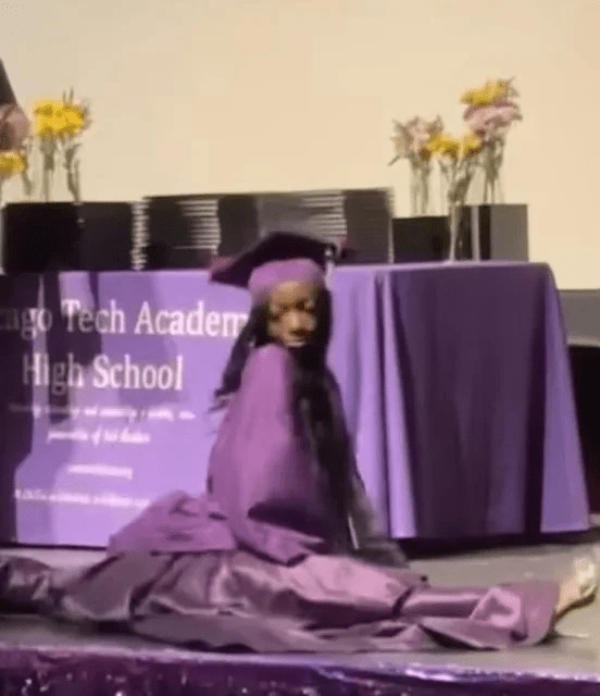 A graduate put on a dance show right on stage after receiving her diploma—the video has gone viral