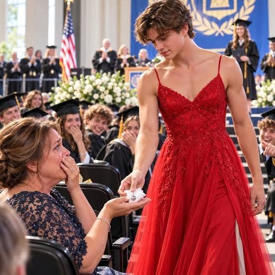Why Ethan showed up to graduation in a red dress—and the story behind it